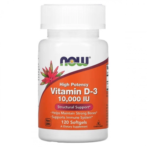 NOW Foods Vitamin D3 | 10 000mg 240 kapsula 1