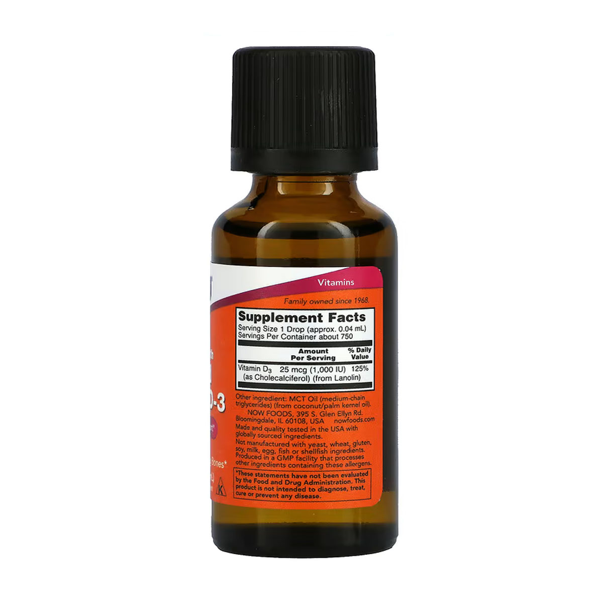 NOW Liquid Vitamin D-3 (30ml)